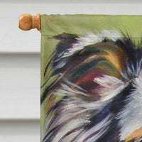 Australian Shepherd Blue Eyes Flag Canvas House Size 7358CHF