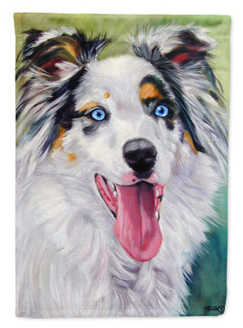 Australian Shepherd Blue Eyes Flag Canvas House Size 7358CHF