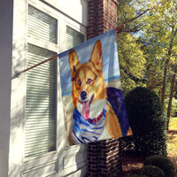 Corgi Beach Bandana Flag Canvas House Size 7363CHF