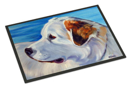 Great Pyrenees at the Beach Indoor or Outdoor Mat 24x36 7417JMAT