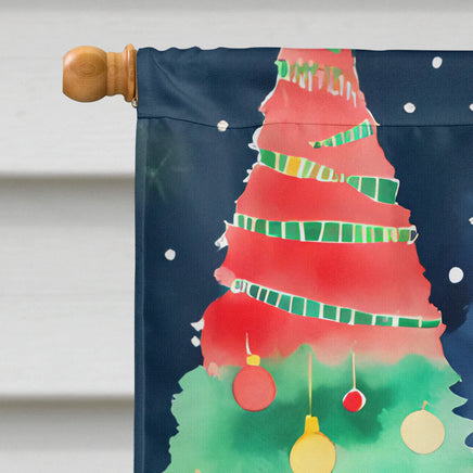 Pug Christmas House Flag