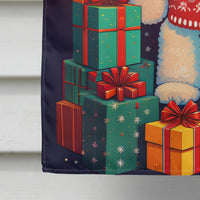 Poodle Holiday Christmas House Flag