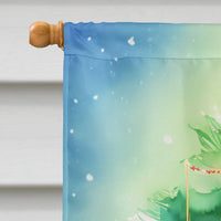 Pug Christmas House Flag