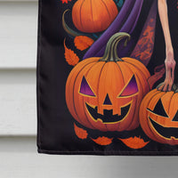 Italian Greyhound Witchy Halloween House Flag