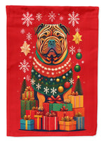 Shar Pei Holiday Christmas House Flag