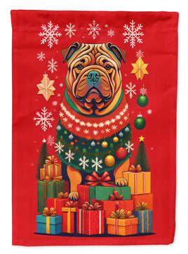 Shar Pei Holiday Christmas House Flag