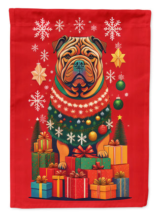 Shar Pei Holiday Christmas House Flag