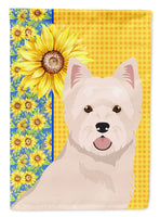 Summer Sunflowers Westie West Highland White Terrier House Flag