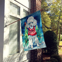 Poodle Christmas House Flag