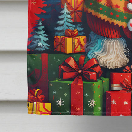 Shih Tzu Holiday Christmas House Flag