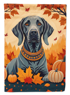 Weimaraner Fall Garden Flag