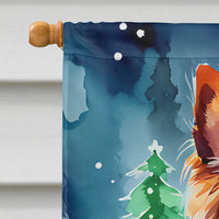 Papillon Christmas House Flag