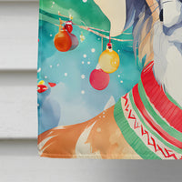 Saluki Christmas House Flag