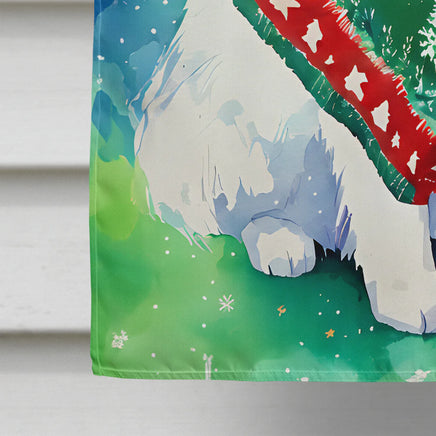 Samoyed Christmas House Flag