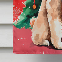 Poodle Christmas House Flag