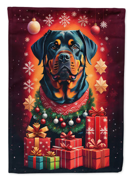 Rottweiler Holiday Christmas House Flag