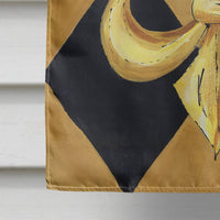 Black and Gold Fleur de lis New Orleans  Flag Canvas House Size