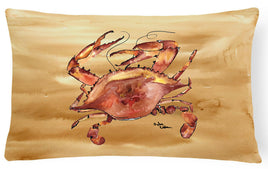 Cooked Crab Sandy Beach   Canvas Fabric Decorative Pillow