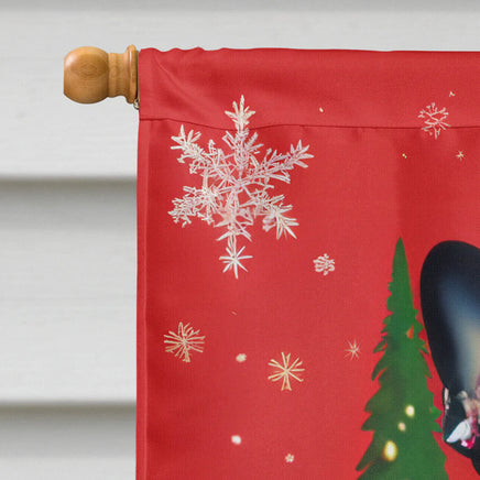 Boston Terrier Holiday Christmas House Flag