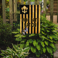 Black and Gold Fleur de lis Nation Flag Garden Size