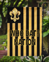 Black and Gold Fleur de lis Nation Flag Garden Size