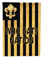 Black and Gold Fleur de lis Nation Flag Garden Size