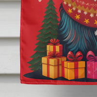 Bearded Collie Holiday Christmas House Flag