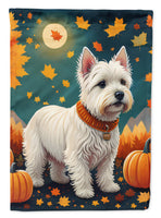 Westie Fall Garden Flag