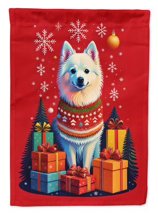 American Eskimo Holiday Christmas House Flag