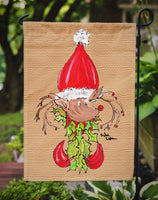 Christmas Reindeer Fleur de lis Flag Garden Size