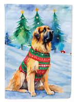 Leonberger Christmas House Flag