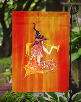 Mermaid in Witches Hat Halloween Flag Garden Size