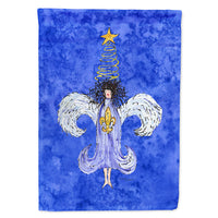 Christmas Angel Fleur de lis Flag Canvas House Size