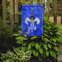 Christmas Angel Fleur de lis Flag Garden Size