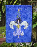 Christmas Angel Fleur de lis Flag Garden Size