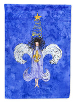 Christmas Angel Fleur de lis Flag Garden Size