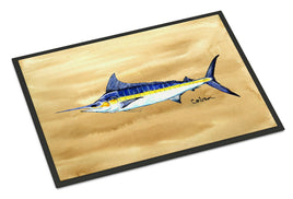 Swordfish on Sandy Beach Indoor or Outdoor Mat 18x27 8754MAT