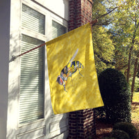 Bee on Yellow Flag Canvas House Size