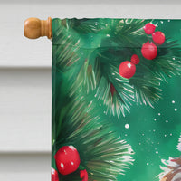 Wirehaired Pointing Griffon Christmas House Flag