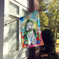 Poodle Christmas House Flag