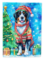 Bernese Mountain Dog Christmas House Flag