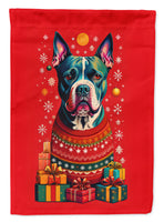 Staffordshire Bull Terrier Holiday Christmas House Flag