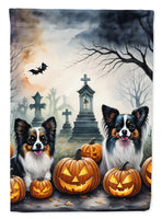 Papillon Spooky Halloween House Flag