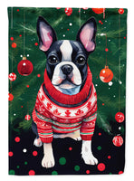 Boston Terrier Christmas House Flag