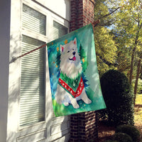 Samoyed Christmas House Flag