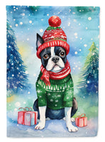 Boston Terrier Christmas House Flag