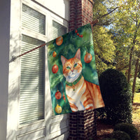 Suphalak Cat by the Christmas Tree House Flag