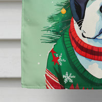 Boston Terrier Christmas House Flag