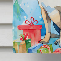 Pug Christmas House Flag