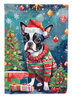 Boston Terrier Christmas House Flag